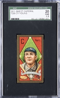 1911 Sweet Caporal T205 Cy Young – SGC FR 1.5